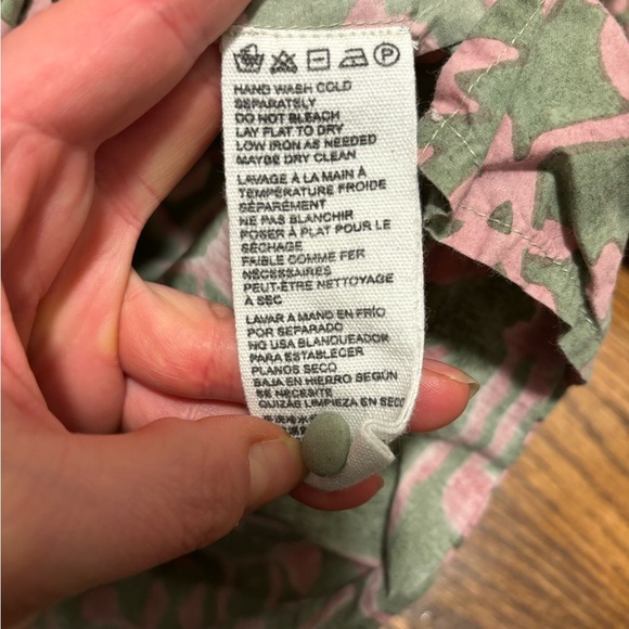 Cleobella | Whitley Ruffle Sleeve Button Front Split V-neck‎ Tie Boho Blouse XL - Picture 9 of 13